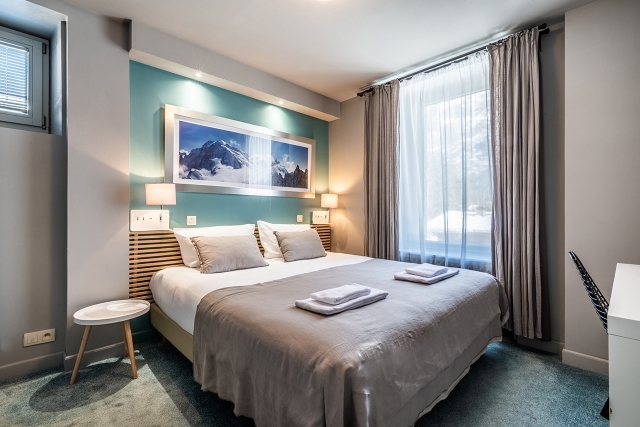 Chambre double avec vue montagne - Hôtel Eden Chamonix